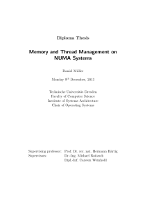 Memory and Thread Management on NUMA Systems