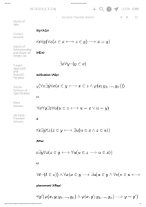 Zermelo-Fraenkel Axioms