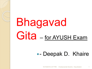 Bhagavad Gita for AYUSH Exam: Yoga & Philosophy