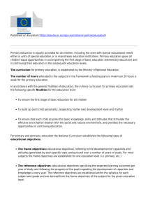 eurydice - pteaching and learning in primary educationp - 2019-01-22