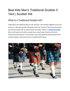Best Kilts Men's Traditional Scottish 5 Yard   Scottish Kilt -
