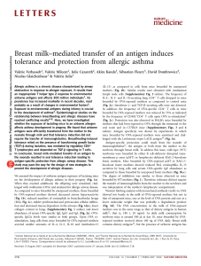 Breast milk–mediated transfer of an antigen induces tolerance and protection from allergic asthma