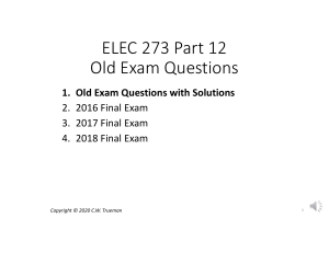 ELEC273 12 1 Exam Questions