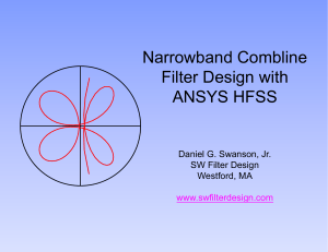 Narrowband Combline Filter Design