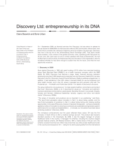 Discovery - Entrepreneurship in its DNA