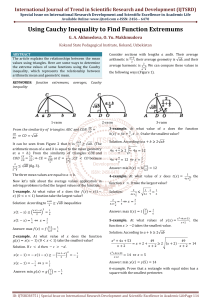 Using Cauchy Inequality to Find Function Extremums