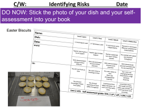 Lesson 1 HACCP Identifing risk - control points