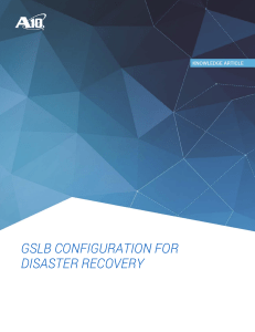 GSLB CONFIGURATION FOR DISATER RECOVERY
