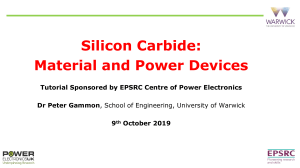 Silicon Carbide power devices and material