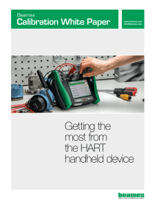 Beamex White Paper - Getting the most from the HART handheld device