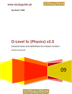 O level physics quick revision