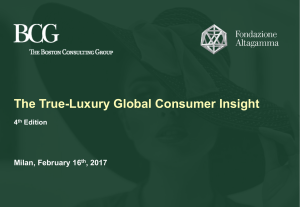 BCG Altagamma True-Luxury Global Cons Insight 2017 - presentata