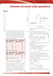 Chemistry for the IB Diploma SECOND EDIT exam style questions Answers-Topic 5