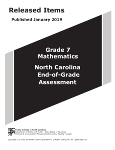 Grade 7 EOG Mathematics Released Form