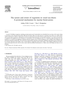 Bioinvasions Cathelco Coutts and Dodgshun 2007