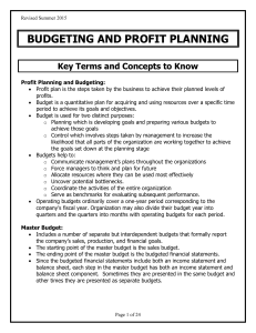 6. Budgeting and Profit Planning CR