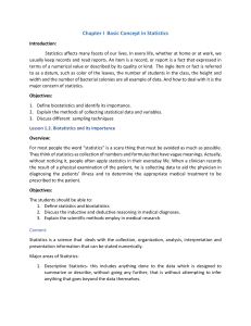 Biostatistics: Basic Concepts & Data Collection Methods