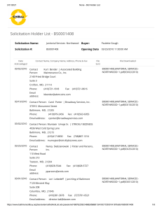 None - Bid Holder List