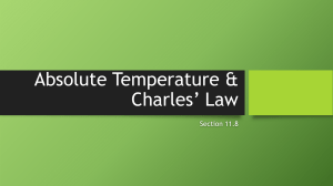 Absolute Temperature & Charles' Law