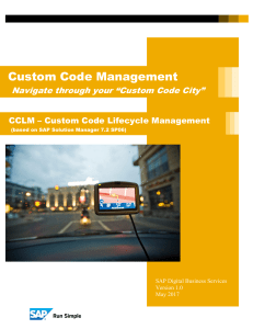 How to Guide  Custom Code Lifecycle Managment in SAP Solution Manager 7.2 SP06