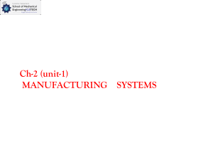 Chapter-2.1  MANUFACTURING SYSTEMS