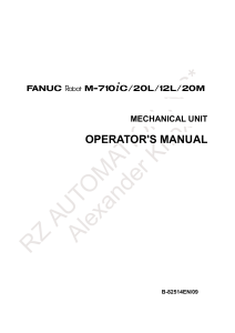 FANUC M710iC 12L Mechanical Unit Operator's Manual