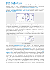 SCR Applications: Power Control & Switching Circuits