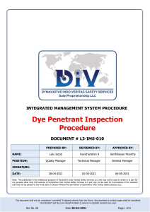 Dye Penetrant Inspection   NDT 