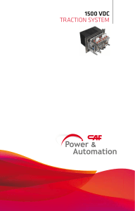 1500 VDC TRACTION SYSTEM - CAF Power &amp; Automation