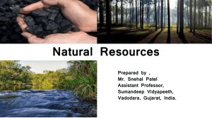 Natural resources - by Snehal Patel