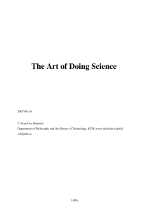 The Art of Doing Science