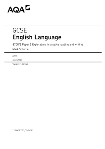 Year-11-Language-paper-one-mark-scheme