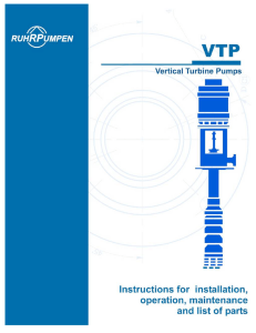 Instruction for installation operation and maintenance - RUHRPUMPEN