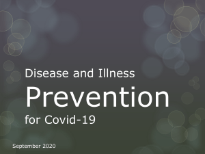 2020 Secondary Disease and Illness Prevention Workshop