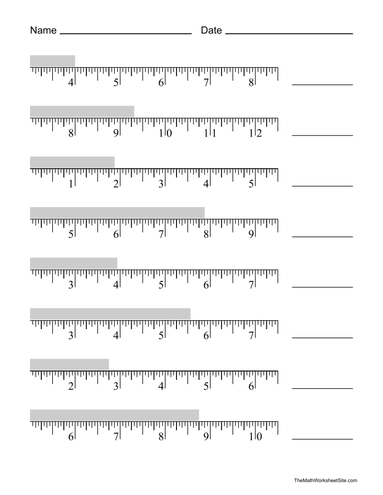 Measuring Tape Worksheet Bot