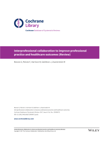 Cochrane Interprofessional collaboration healthcare