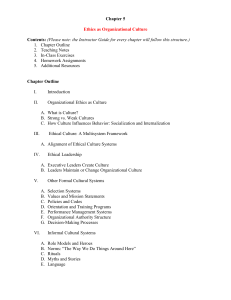 Ch05-Notes Ethics as Organizational Culture (2)