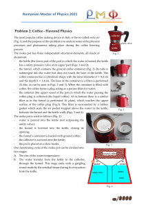 Moka Pot Physics Problem: Thermodynamics & Fluid Dynamics