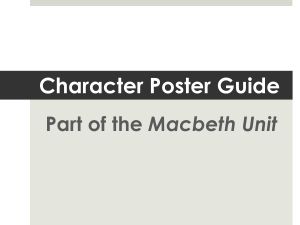 Character Poster Guide