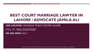 Seek Guide For Court Marriage Procedure in Pakistan Legally By Lawyer