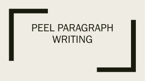 PEEL Paragraph Writing