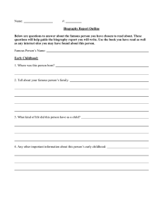 biography report outline 2021