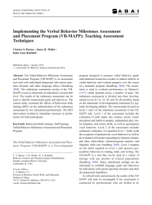 Implement VBMAPP assessment