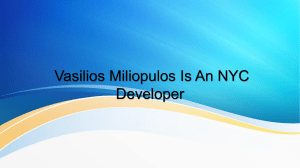 Vasilios Miliopulos Is An NYC Developer 