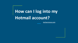 How can I log into my Hotmail account 