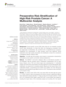 Preoperative risk-stratification of high-risk prostate cancer: a multicenter analysis