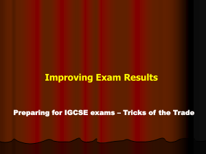 Improving Exam Results Gettting the A and A star grades