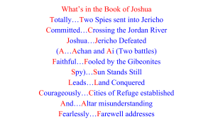 what is in the book of Joshua
