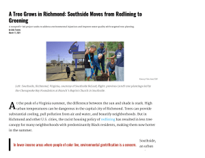 A Tree Grows in Richmond  Southside Moves from Redlining to Greening - Progressive.org