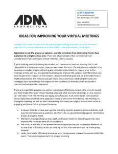 Ideas for Improving Virtual Meetings